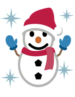 Cheerful Snowman Cartoon Christmas PNG image