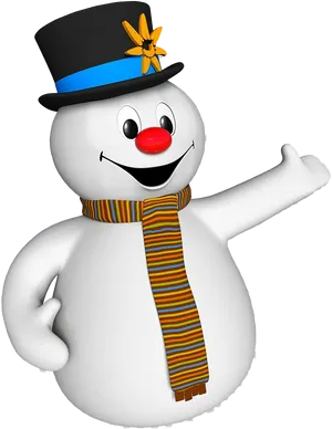 Cheerful Snowman Clipart.png PNG image