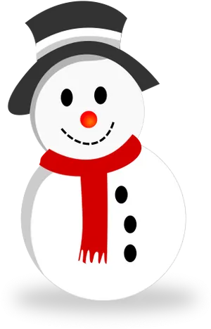 Cheerful Snowman Clipart