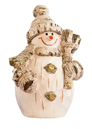 Cheerful Snowman Figurine