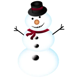 Cheerful Snowman Graphic PNG image