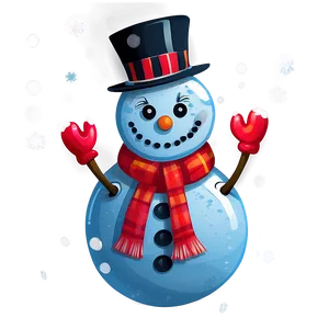 Cheerful Snowman Greeting Png 05032024 PNG image