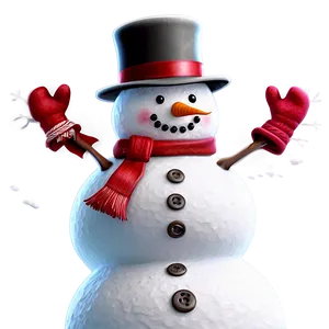 Cheerful Snowman Greeting Png Lkj PNG image