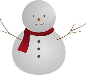 Cheerful Snowman Illustration PNG image