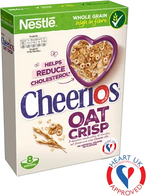 Cheerios Oat Crisp Cereal Box PNG image