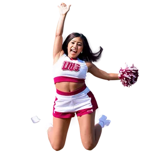 Cheerleader Spirited Jump PNG Lcv PNG