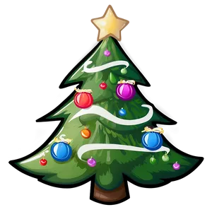 Cheery Christmas Tree Drawing PNG 06252024 PNG