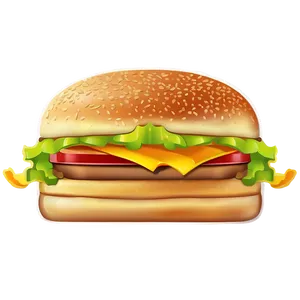 Cheeseburger Emoji Art PNG 05242024