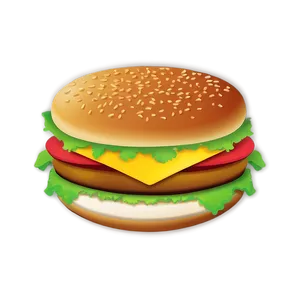 Cheeseburger Emoji Art PNG Iji
