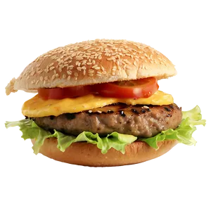 Cheeseburger On Sesame Bun Png 23 PNG image