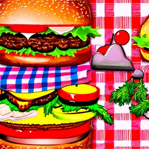 Cheeseburger Picnic Classic Png 27 PNG image