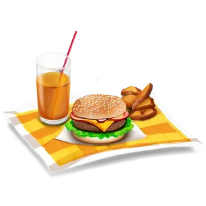 Cheeseburger Picnic Classic Png Oul14 PNG image