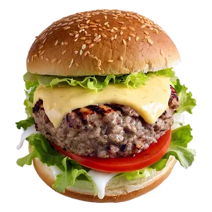 Cheeseburger With Aioli Spread Png Xil PNG image