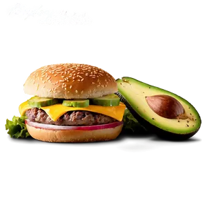 Cheeseburger With Avocado Png 23 PNG image