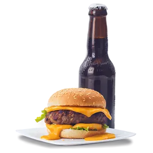 Cheeseburger With Beer Cheese Png Hwr PNG image