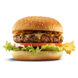 Cheeseburger With Caramelized Onions Png 1 PNG image