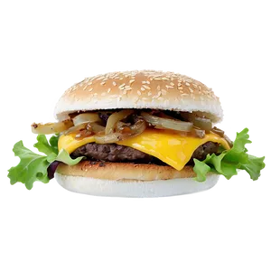 Cheeseburger With Caramelized Onions Png 31 PNG image