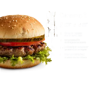 Cheeseburger With Chimichurri Sauce Png Vnh57 PNG image