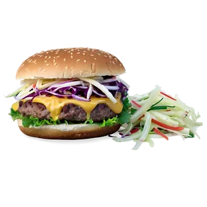 Cheeseburger With Coleslaw Png 71 PNG image