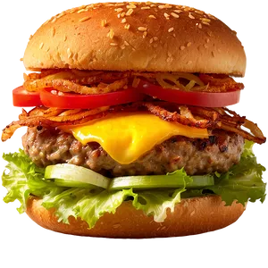 Cheeseburger With Crispy Onion Png 05242024 PNG image