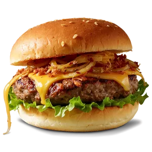 Cheeseburger With Crispy Onion Png 05242024 PNG image