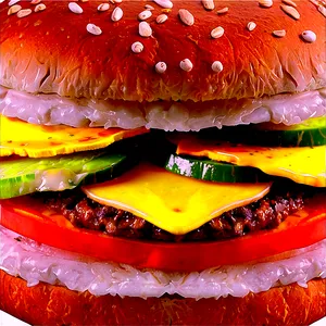 Cheeseburger With Fried Egg Png 19 PNG image