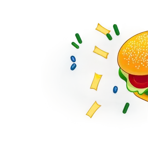 Cheeseburger With Fries Png Utt19 PNG image