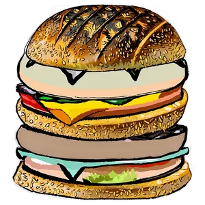 Cheeseburger With Grilled Pineapple Png Tyo93 PNG image