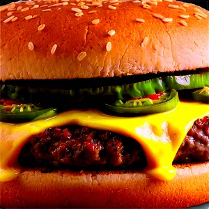 Cheeseburger With Jalapeno Popper Png 49 PNG image