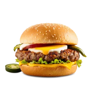 Cheeseburger With Jalapeno Popper PNG 53