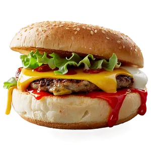 Cheeseburger With Ketchup Png Psx64 PNG image