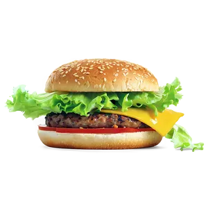 Cheeseburger With Lettuce Png Fxq PNG image