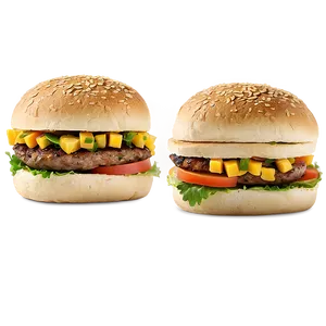 Cheeseburger With Mango Salsa Png 05242024 PNG image