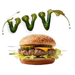 Cheeseburger With Pickles Png 05242024 PNG image