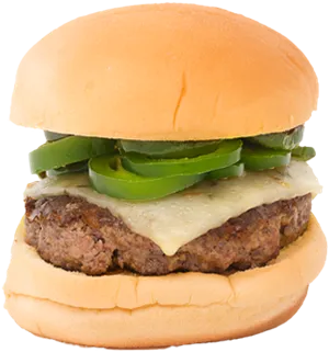 Cheeseburgerwith Green Peppers PNG image