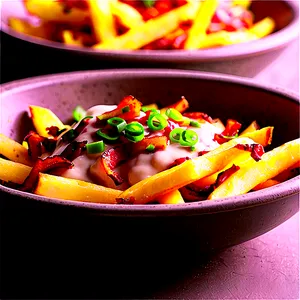 Cheesy Bacon Ranch Fries PNG Pes PNG