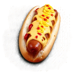 Cheesy Hot Dog PNG 48