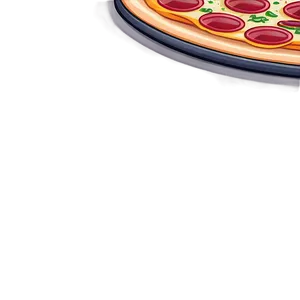 Cheesy Pizza Cartoon Graphic Png 06272024 PNG image