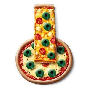 Cheesy Pizza Cartoon Graphic Png 06272024 PNG image