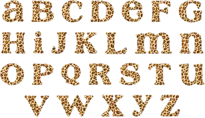 Cheetah Print Alphabet Letters