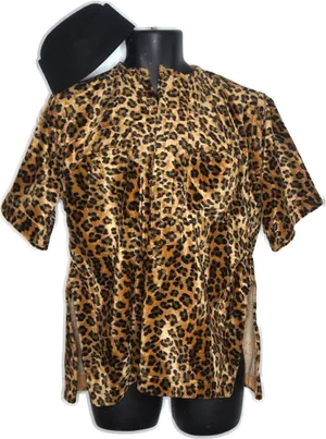 Cheetah Print Shirt Mannequin PNG image