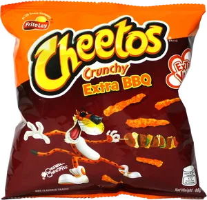Cheetos Crunchy Extra B B Q Package PNG image