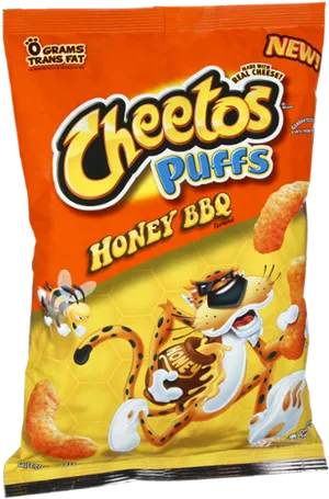 Cheetos Puffs Honey B B Q Flavored Snack Package PNG