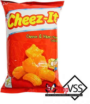 Cheez It Cheese Ham Flavor Crackers Package PNG image
