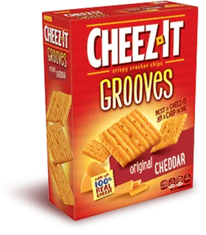 Cheez It Grooves Original Cheddar Box PNG image