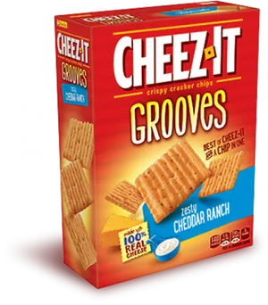 Cheez It Grooves Zesty Cheddar Ranch Box PNG image