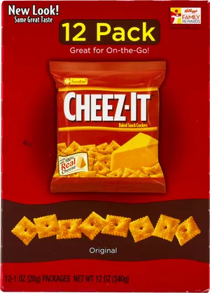 Cheez It12 Pack Original Snack Crackers PNG image
