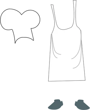 Chef Hatand Apron Vector Illustration PNG