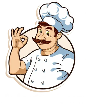 Chef Logo Cake Godown PNG image