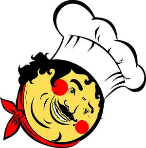 Chef_ Moon_ Face_ Vector_ Art PNG image